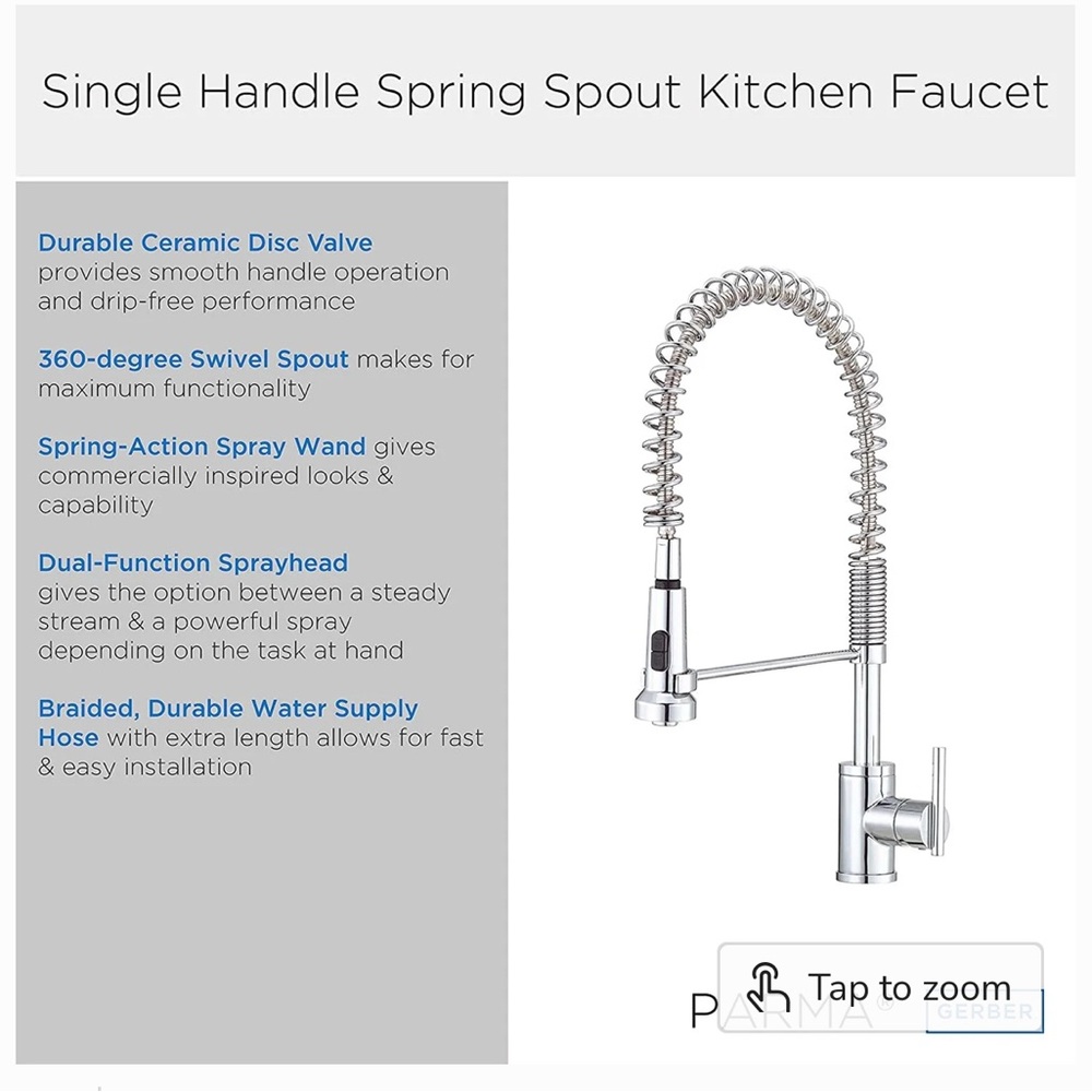 Danze by Gerber Single Handle Pull-Down Kitchen Faucet. Sold out. New in box